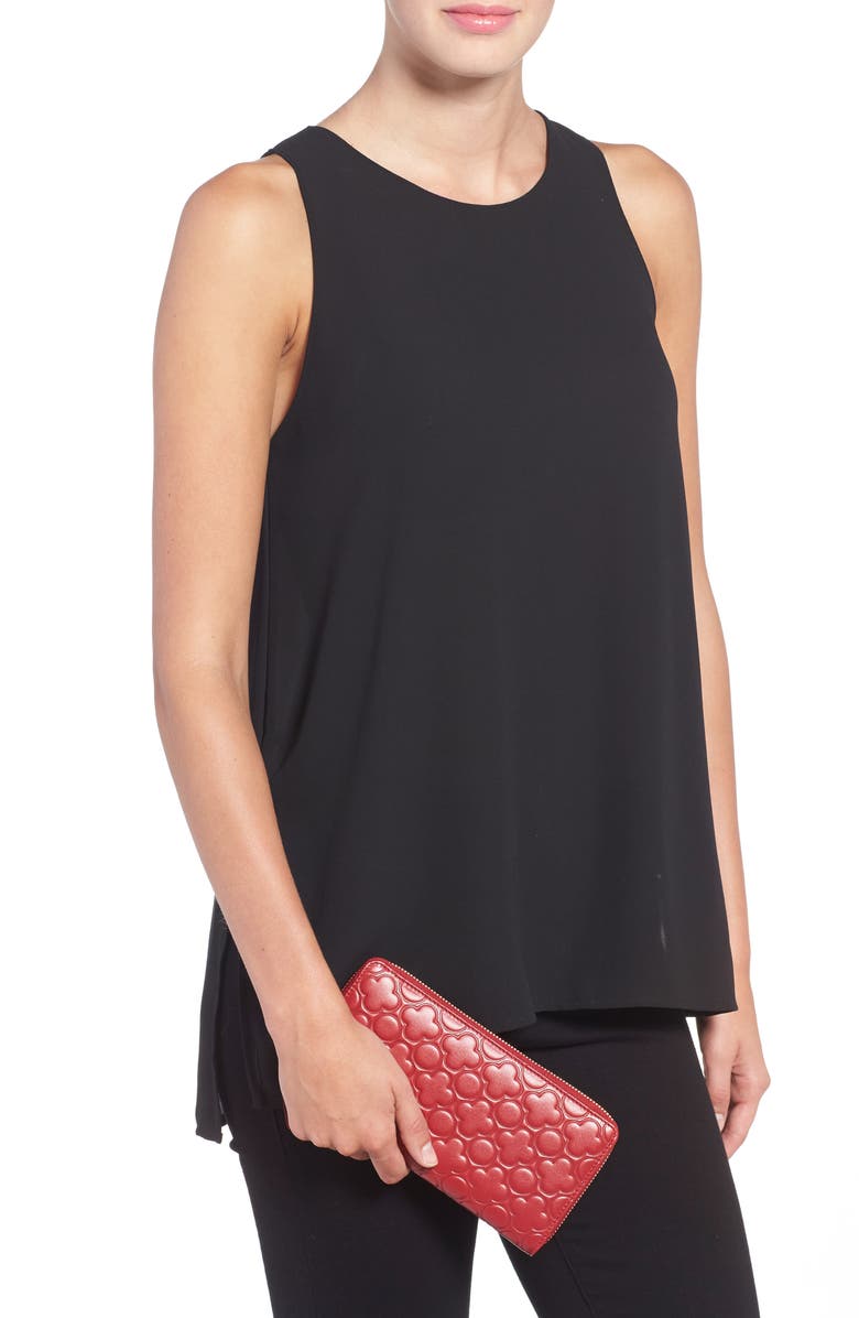 Comme des Garçons Continental Long Wallet, Alternate, color, Clover/ Red