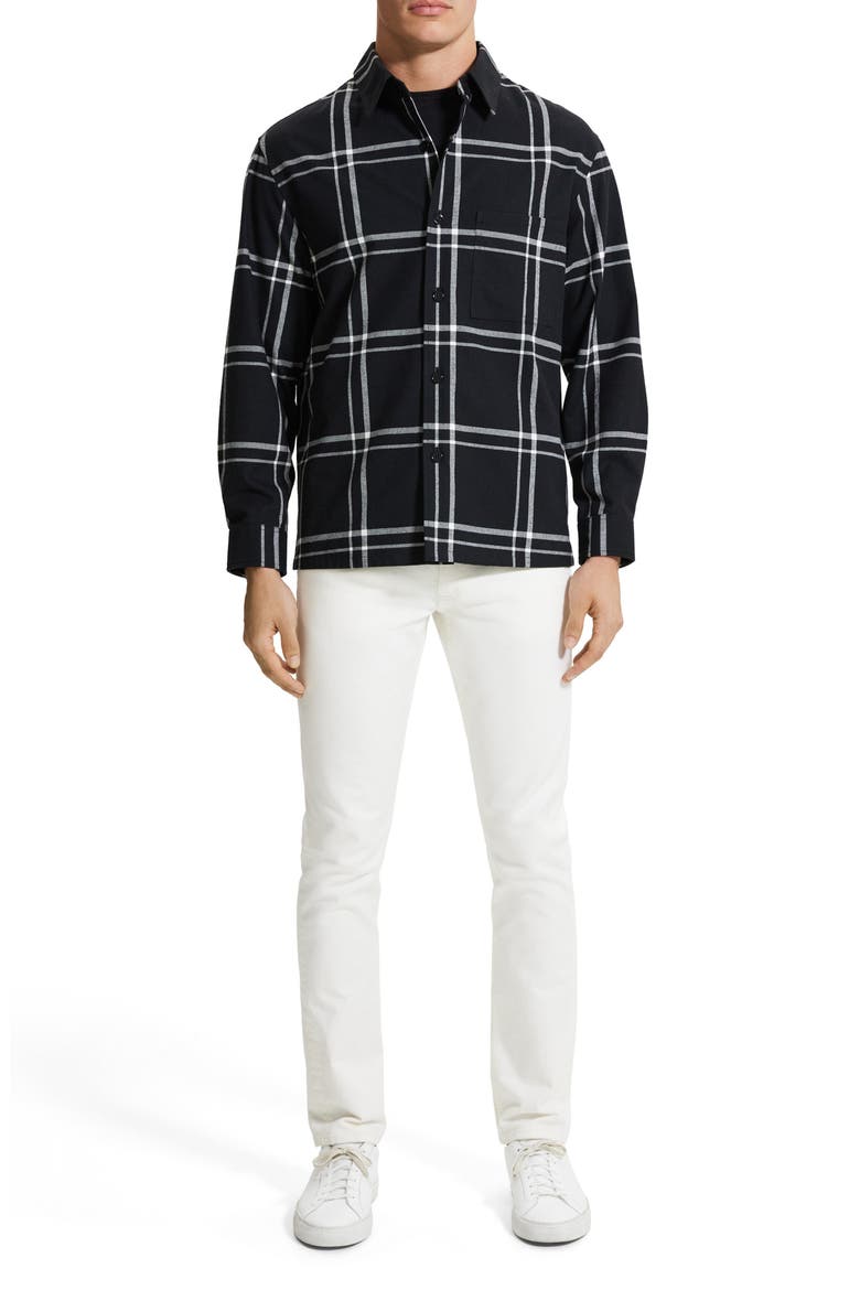 Clyfford Waren Windowpane Shirt Jacket, Alternate, color, BKMU
