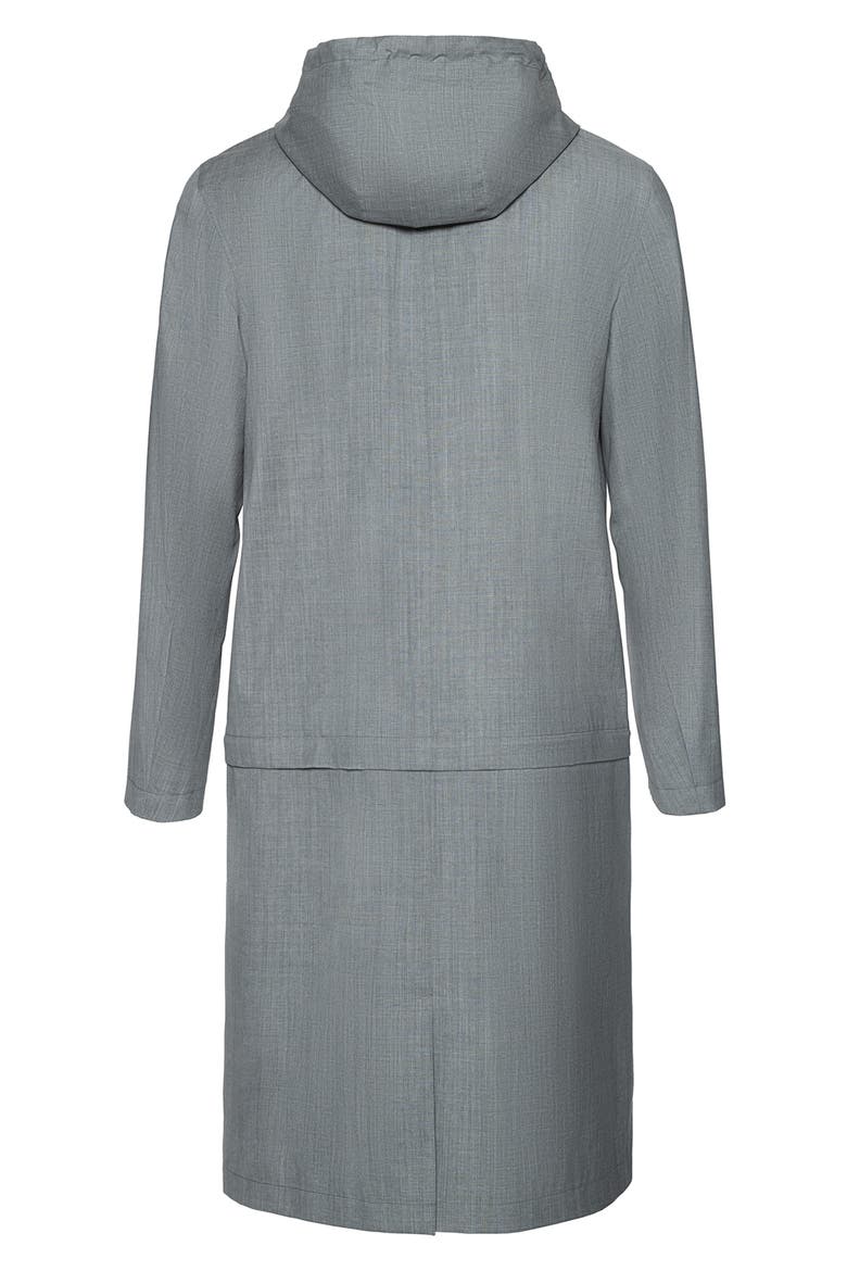 Trent Water Repellent Convertible Wool Blend Coat, Alternate, color, LIGHT GREY