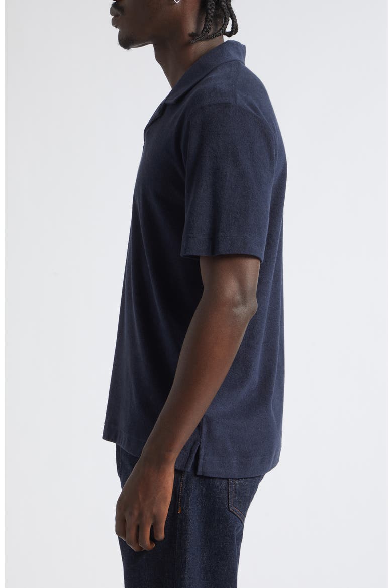 Cotton Terry Cloth Polo, Alternate, color, NAVY