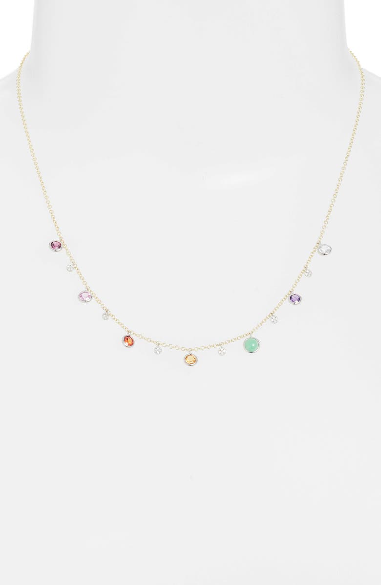 Meira T Rain Semiprecious Stone Shaker Necklace, Alternate, color, 
