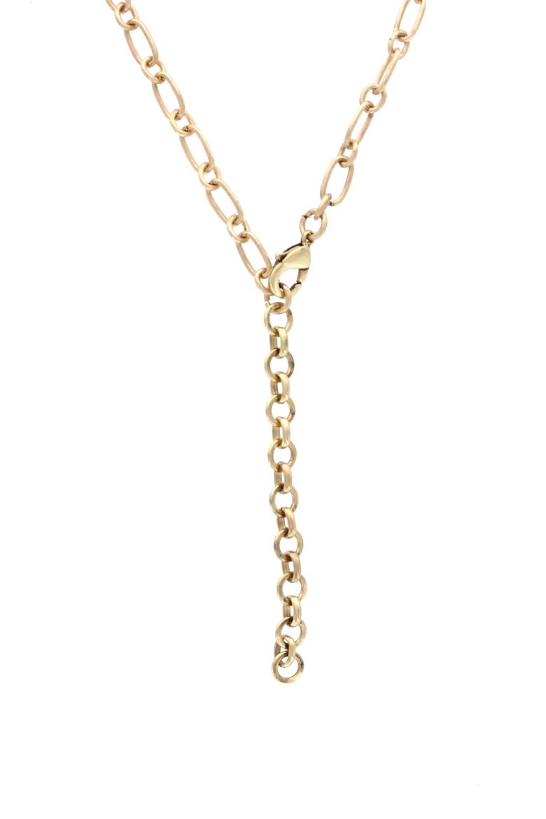 Eila Deco Bib Necklace, Alternate, color, BURNISHED GOLD / BLACK