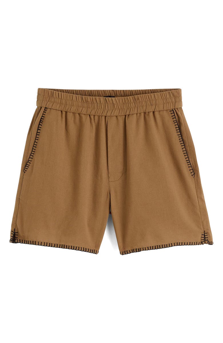 Madewell Blanket Stitch Everywhere Shorts, Alternate, color, Faded Birch