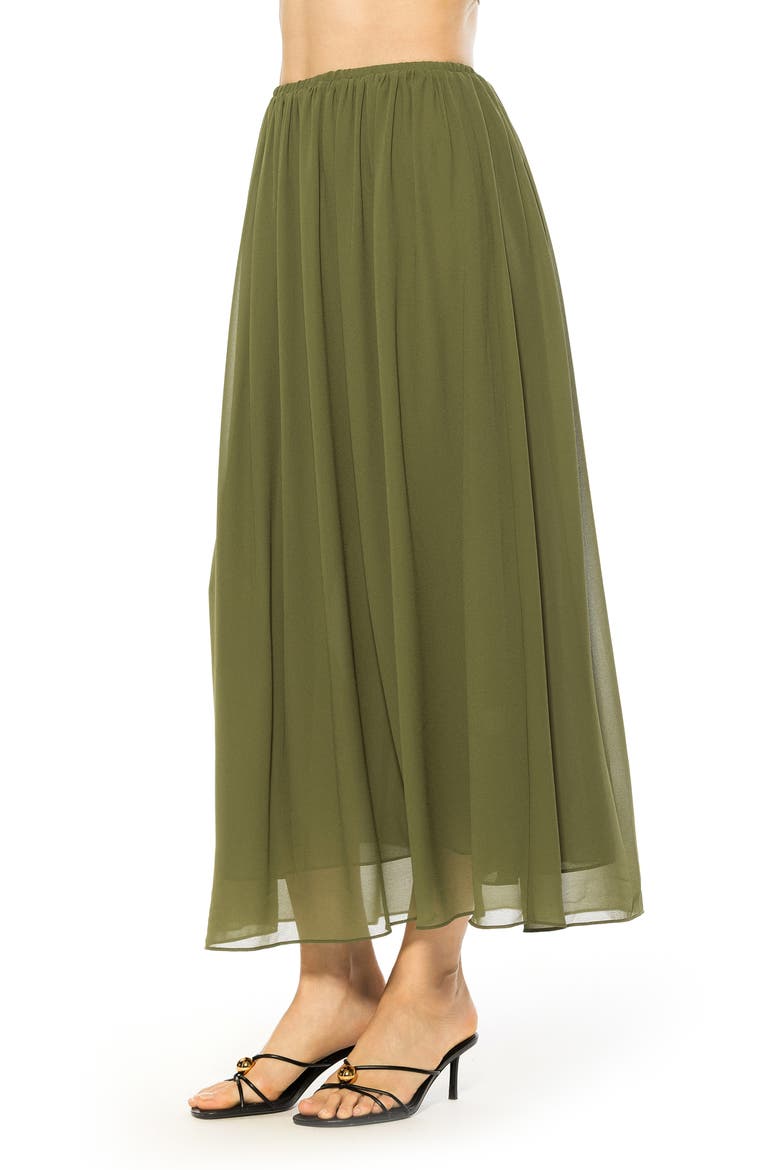 VAYLA LONG FLOWY MAXI SKIRT, Alternate, color, SAGE