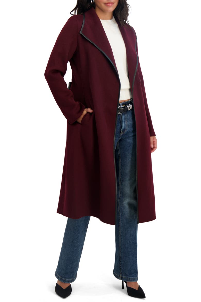 Juliette Wool Blend Coat, Alternate, color, CHERRY