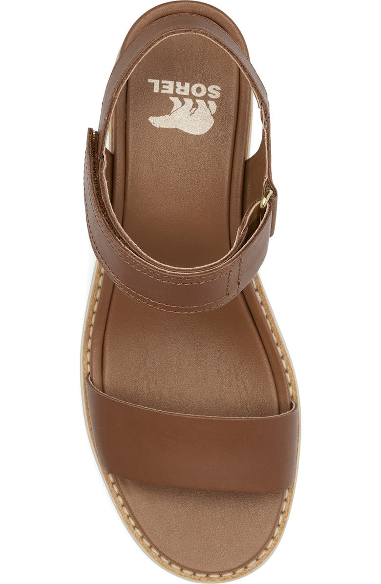 SOREL Joanie IV Y Strap Wedge Sandal, Alternate, color, Velvet Tan/ Blackened Brown