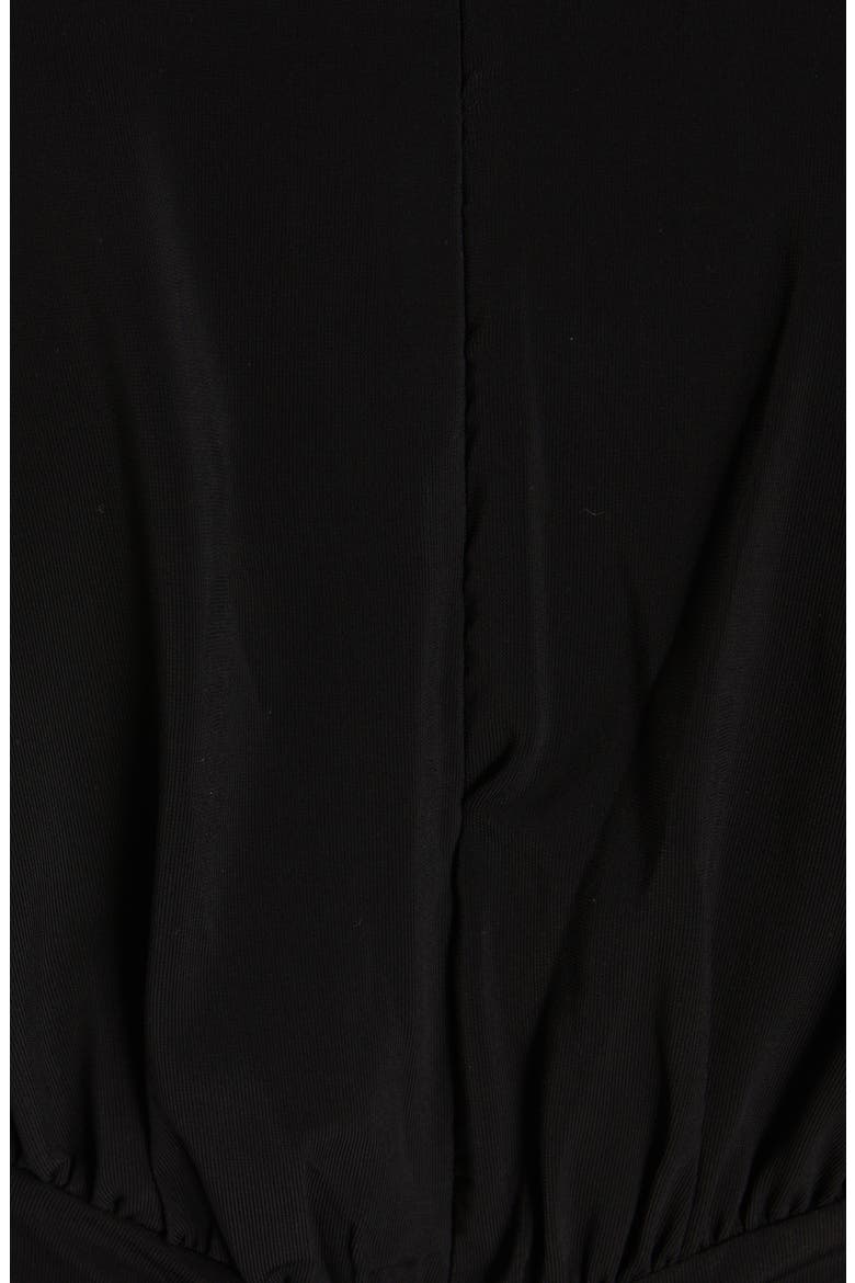 Jinelima Keyhole Long Sleeve Midi Dress, Alternate, color, BLACK