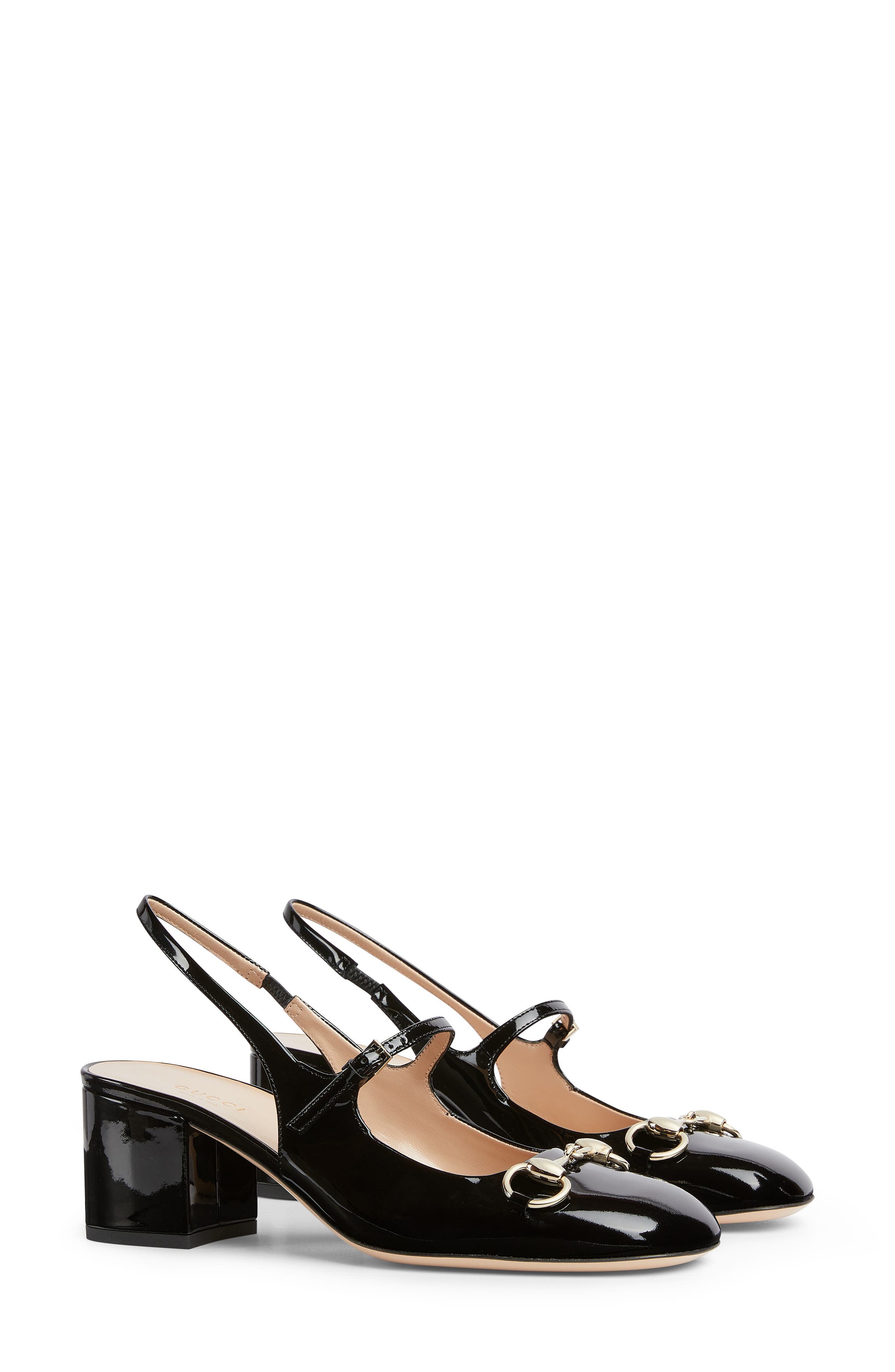 Gucci Horsebit Mary Jane Slingback Pump, Main, color, 1000 Black