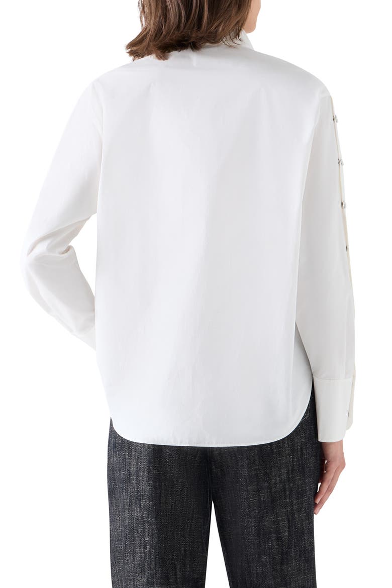 Split Sleeve Cotton Poplin Button-Up Shirt, Alternate, color, CREAM