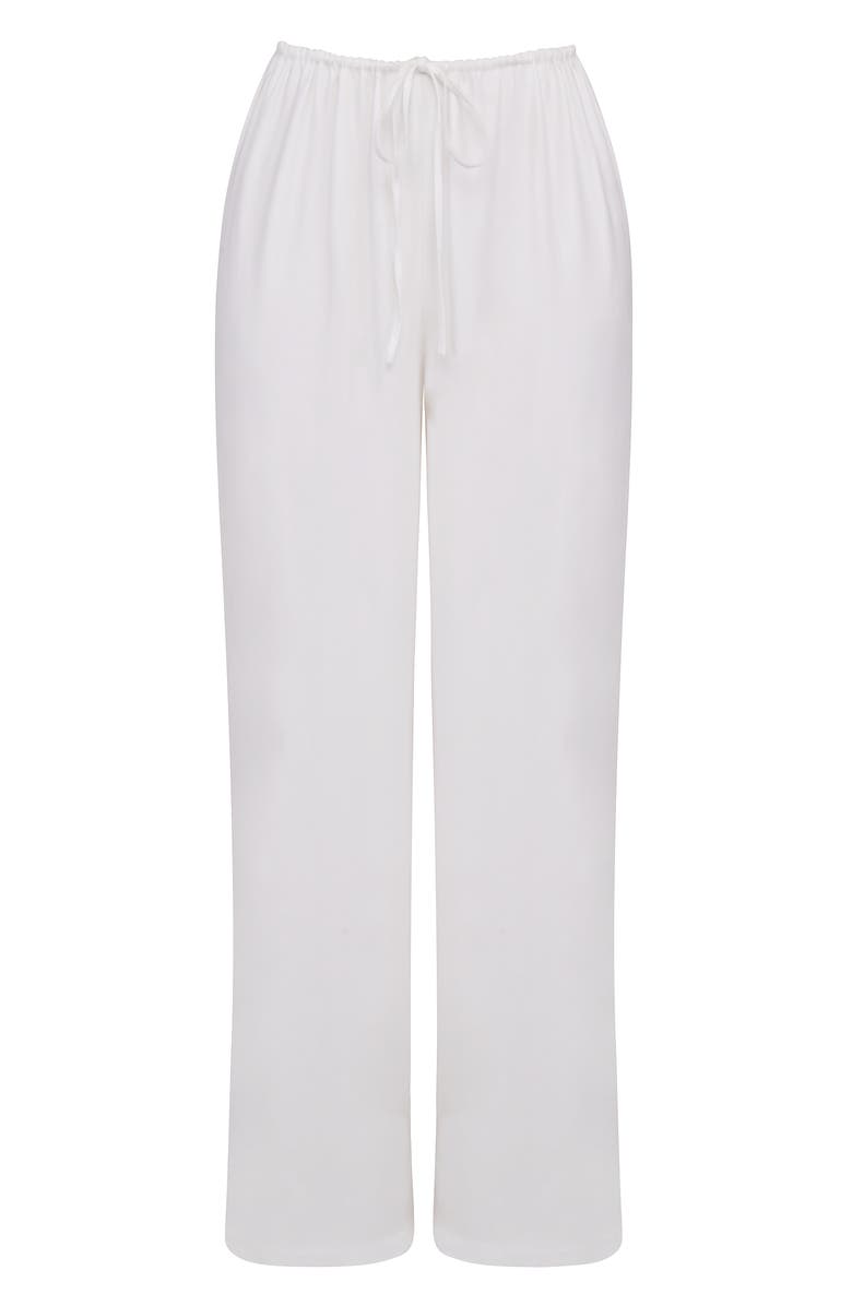 HOUSE OF CB Cleo Drawstring Pants, Alternate, color, White