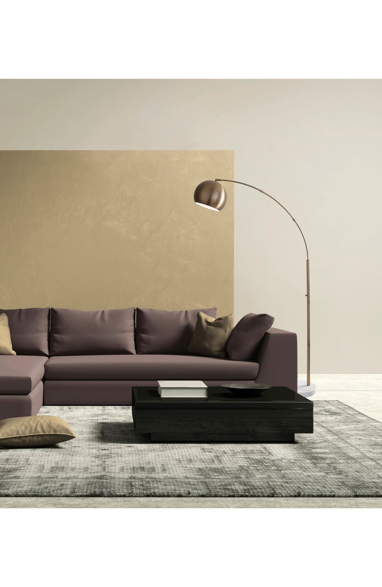 ADESSO LIGHTING Astoria Arc Floor Lamp, Alternate, color, Antique Brass
