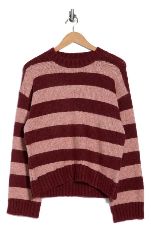 Vigoss Mossy Stripe Sweater In Red