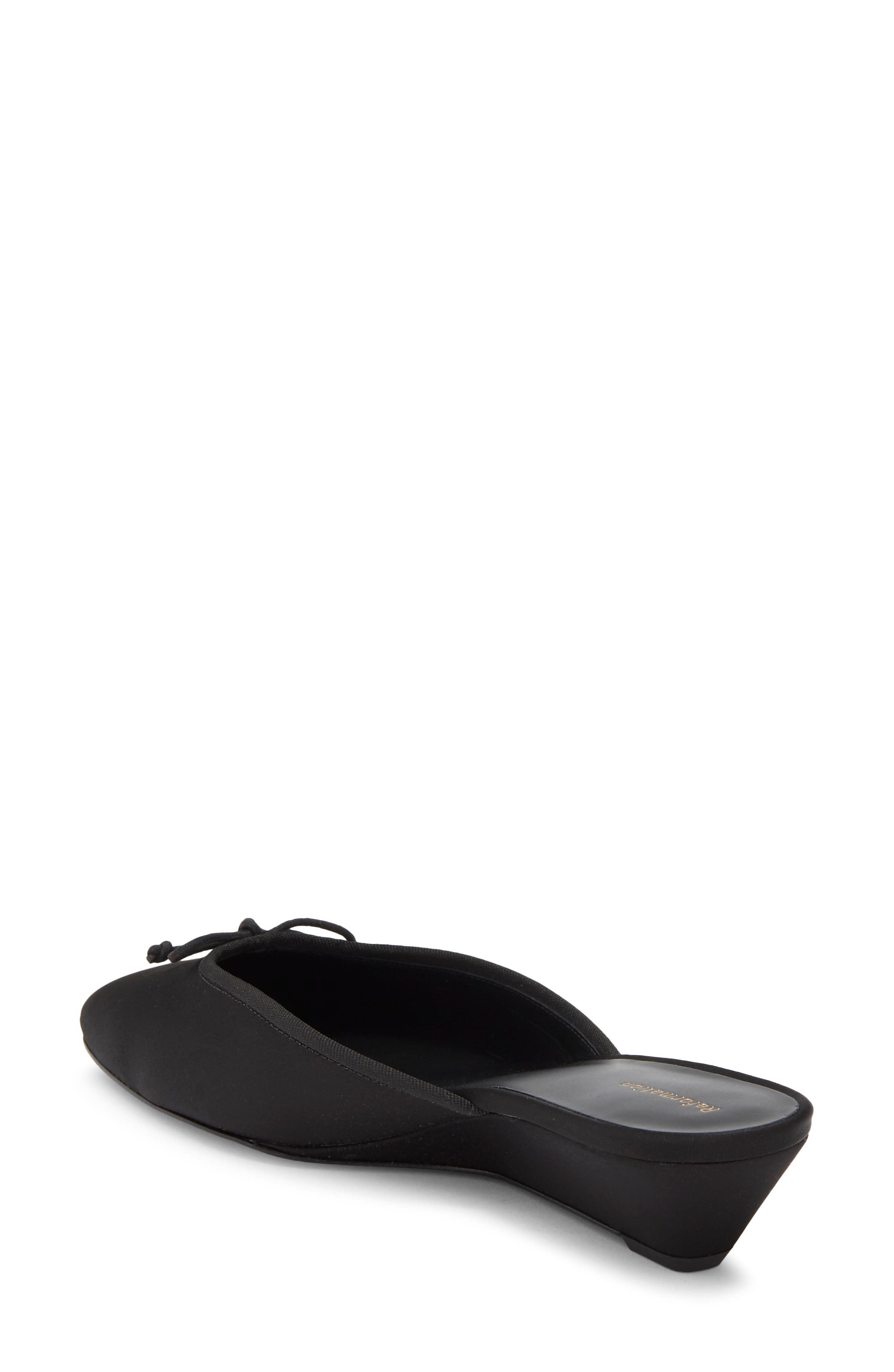 Tilda Wedge Heel Mule, Alternate, color, BLACK SATIN
