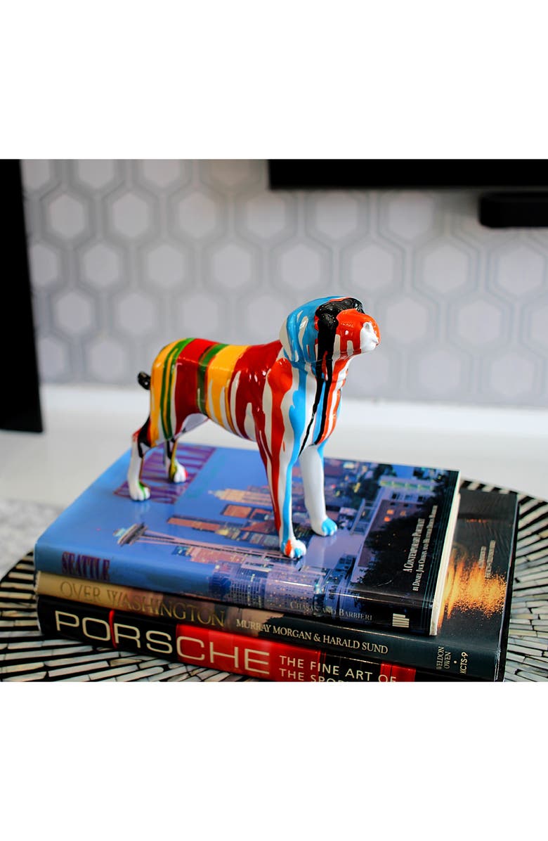 INTERIOR ILLUSIONS 9-Inch Graffiti Standing Puppy Statue, Alternate, color, Multi-Color