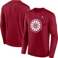 Jordan Brand Men's Jordan Brand Crimson Oklahoma Sooners Primetime Alternate Logo Legend Performance Long Sleeve T-Shirt