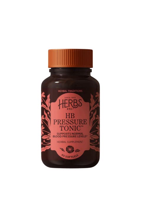 HB Pressure Tonic - Healthy Blood Circulation Support Supplement - Aid Cardiovascular Health - Herbal Supplement for Natural Energy Support - Gluten-Free - 60 Softgels