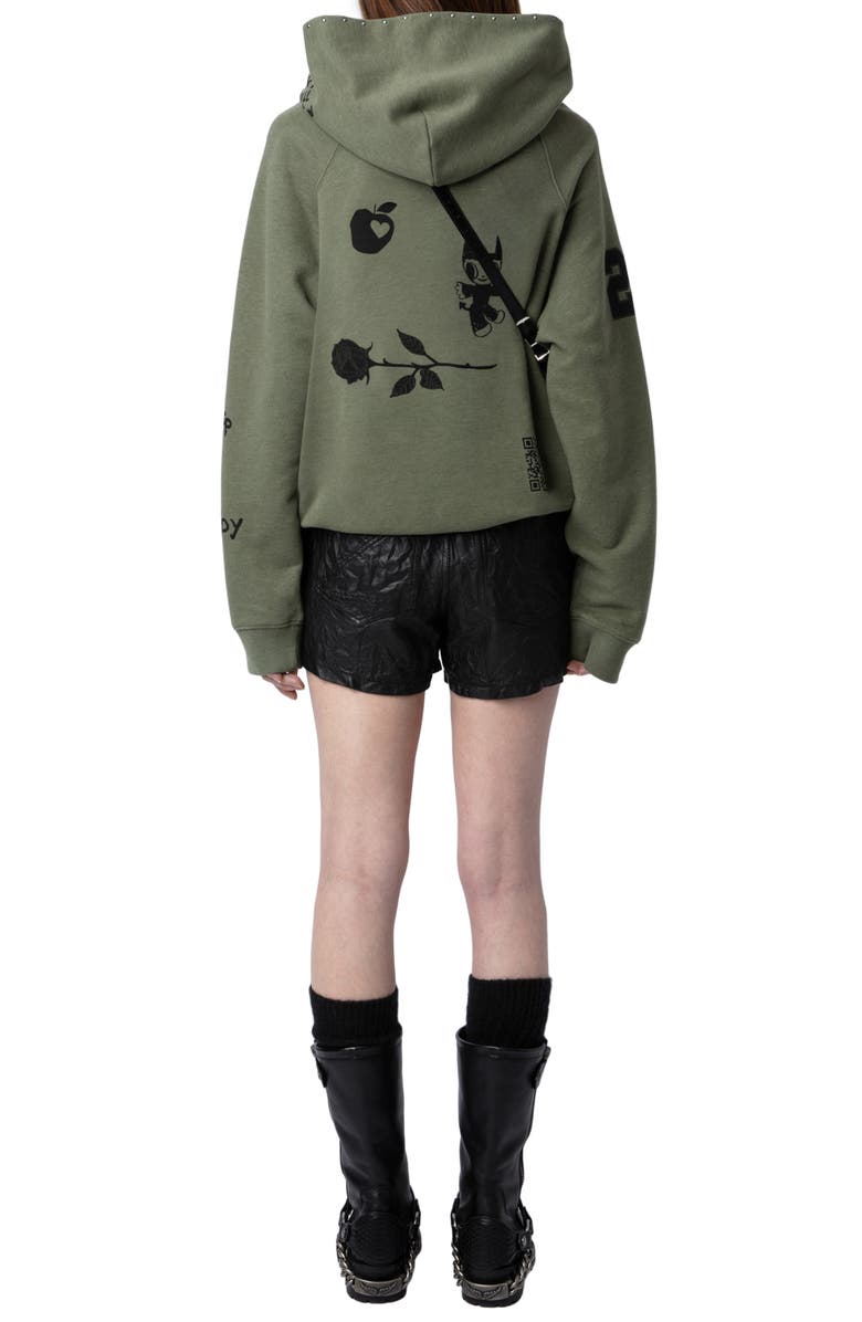 Zadig & Voltaire Georgy Strass Embellished Hoodie, Alternate, color, 