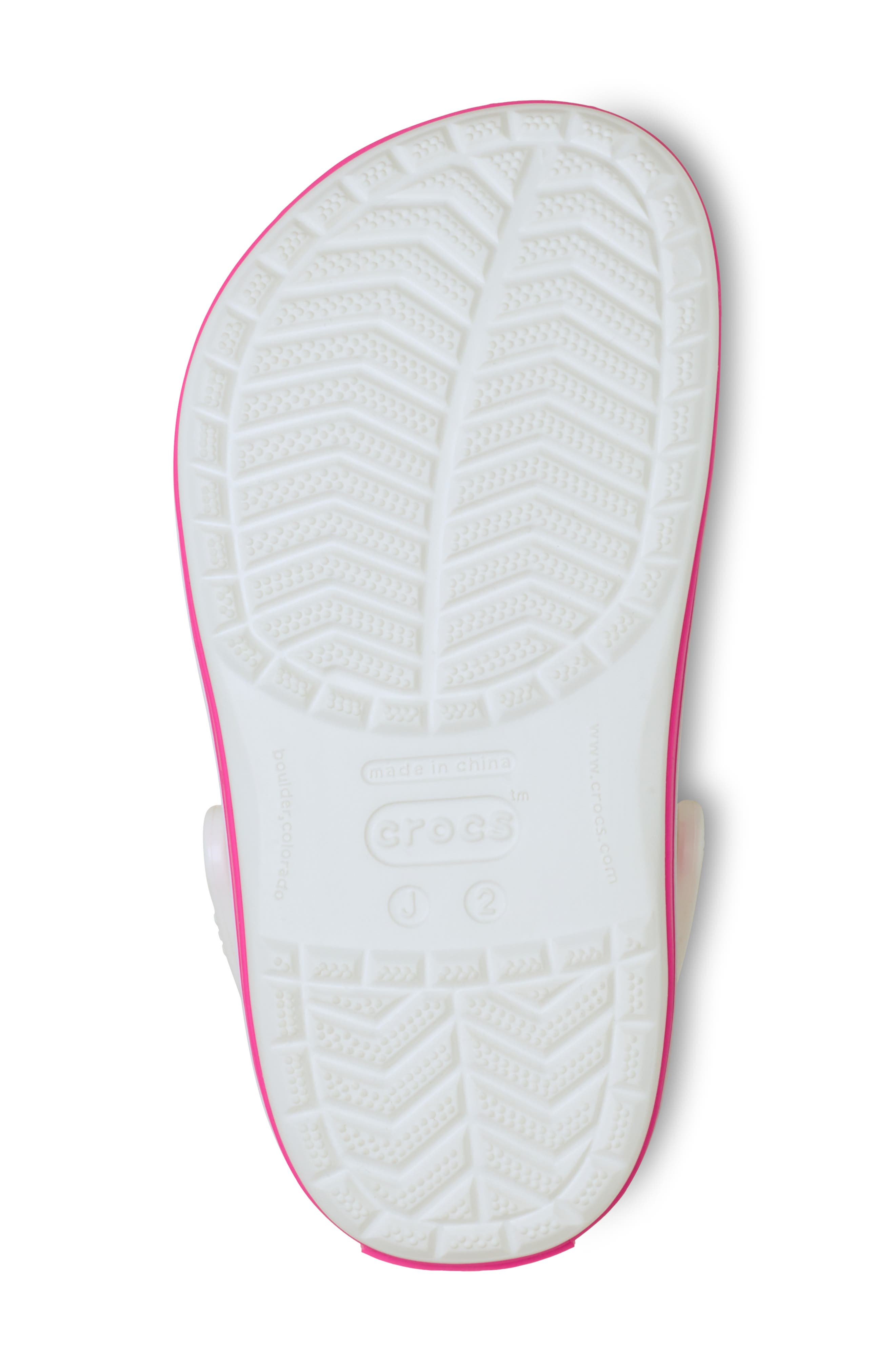 Kids' Crocband Clog, Alternate, color, WHITE/ PINK CRUSH