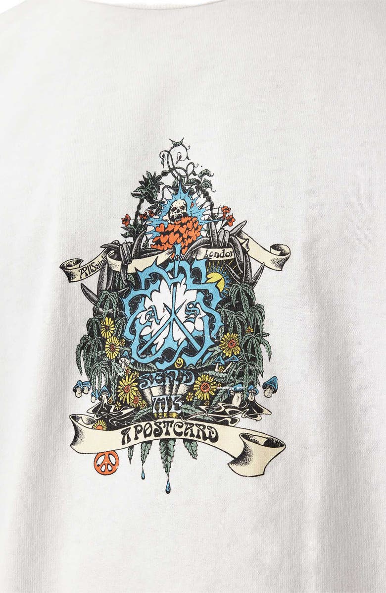 AllSaints Saviour Crewneck Graphic T-Shirt, Alternate, color, Chalk White