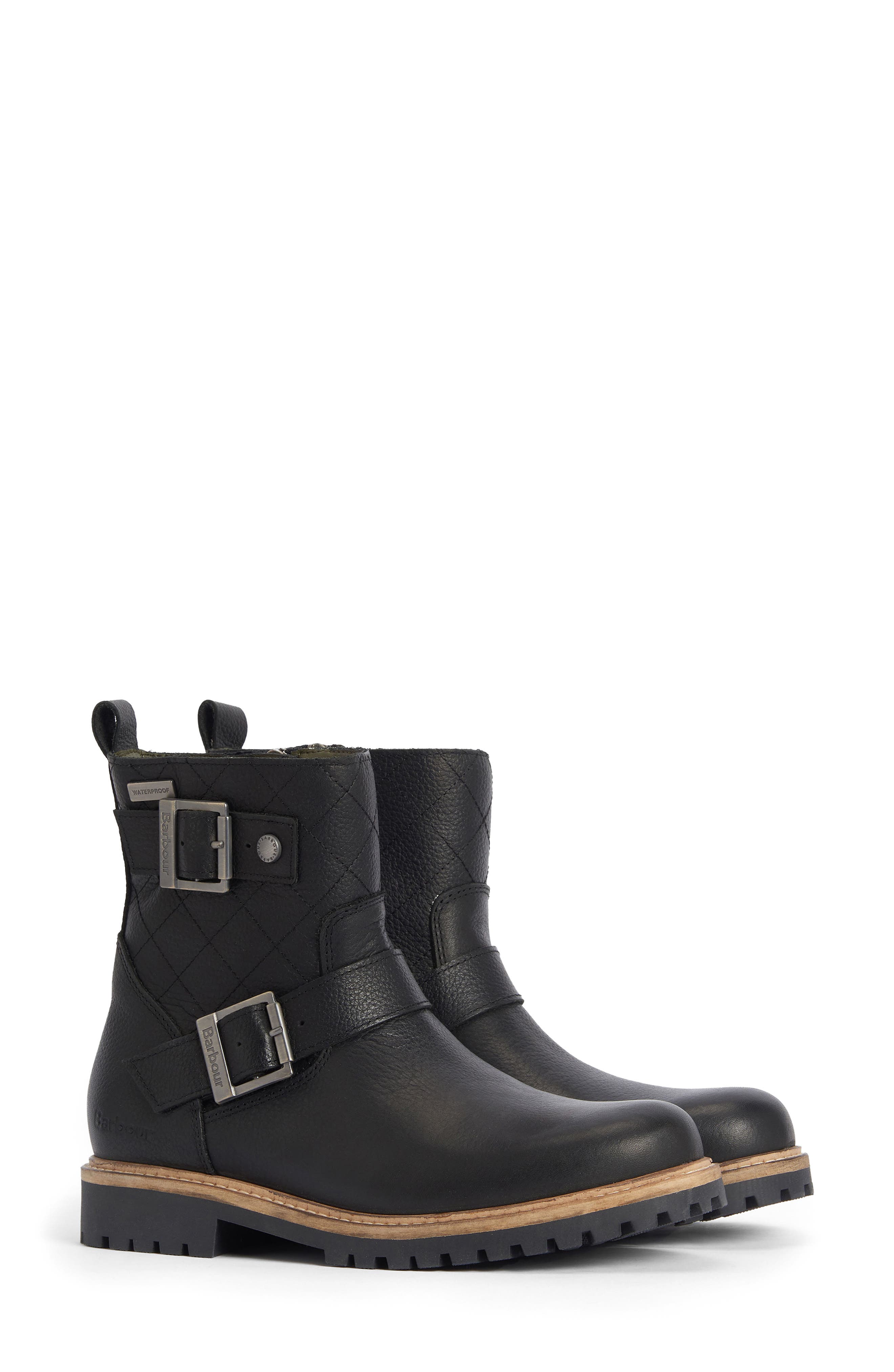 Barbour Bramble Waterproof Buckle Bootie, Main, color, 