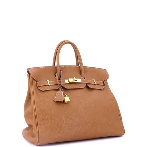 Pre-owned Hermes Hermes Birkin Handbag Brown Togo With Gold Hardware 30 In Gold