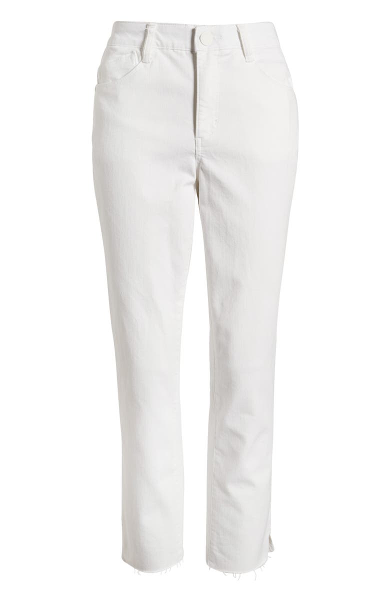Wit & Wisdom 'Ab'Solution CoolMax<sup>®</sup> High Waist Raw Hem Skinny Jeans, Alternate, color, Optic White