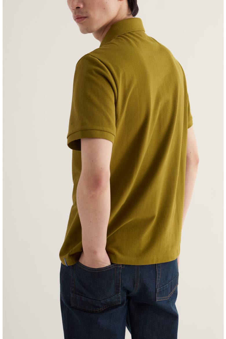 Balefire Organic Cotton Piqué Polo, Alternate, color, BRIGHT OLIVE