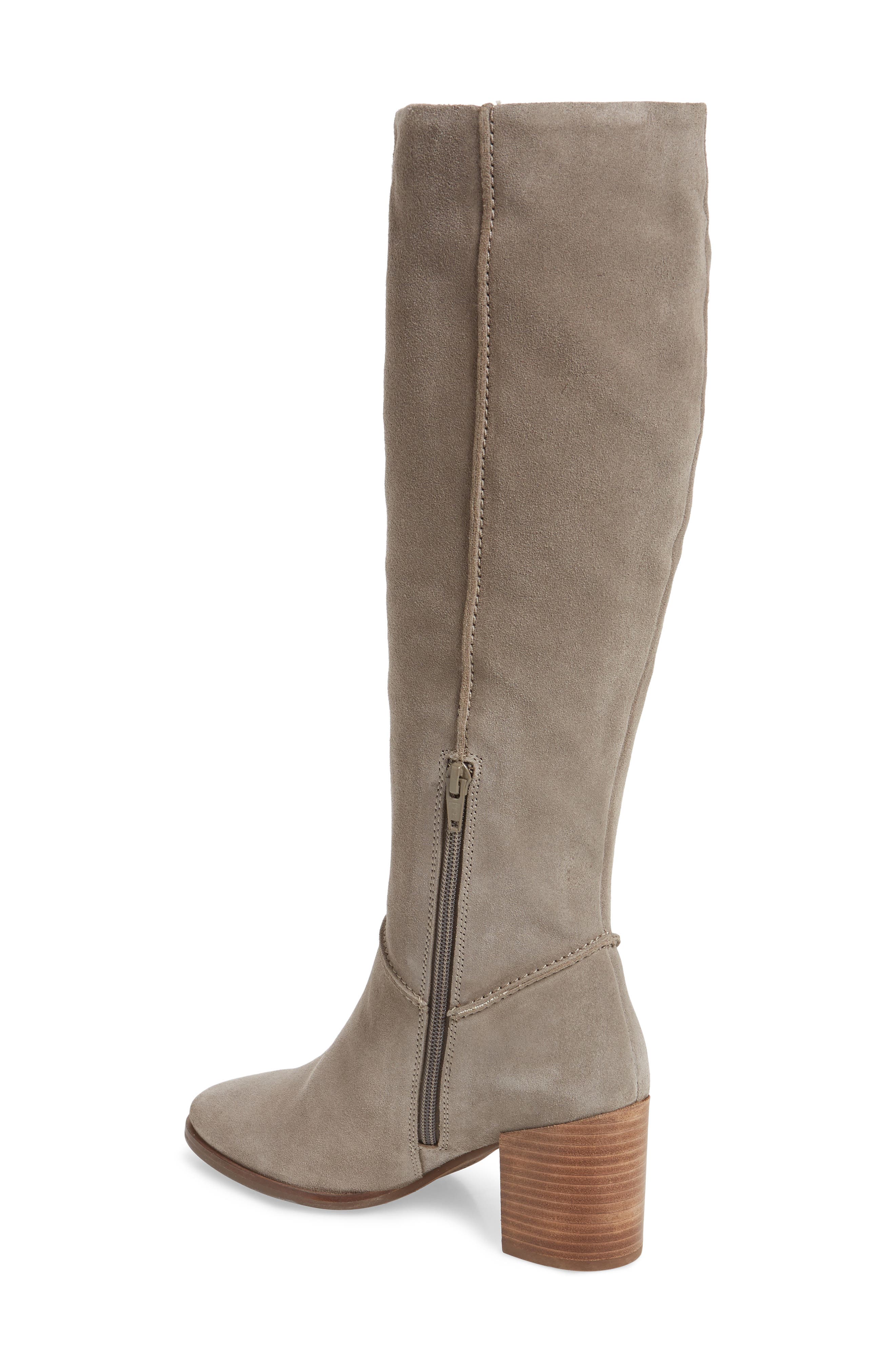 Holloway Knee High Boot, Alternate, color, TAUPE SUEDE