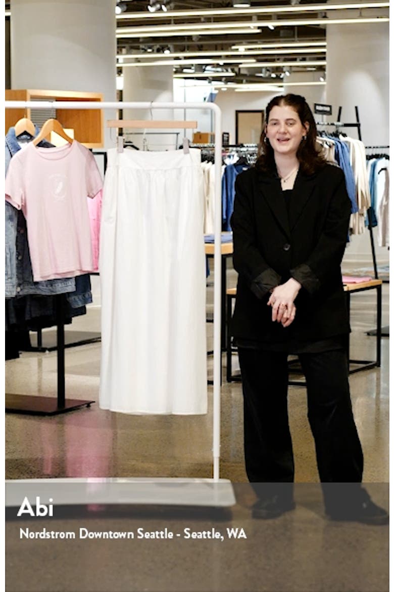 Nicole Pleated Cotton Maxi Skirt video