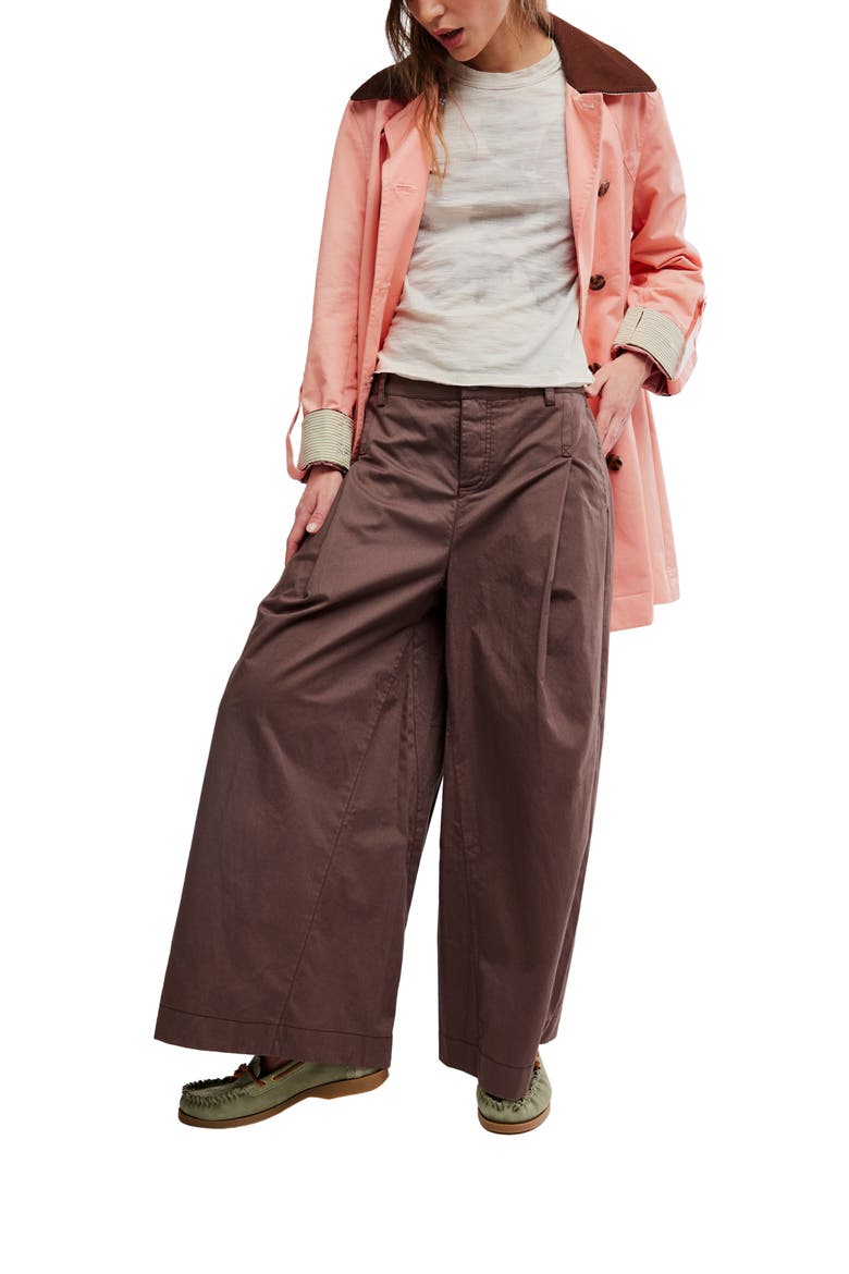 Silverlake Wide Leg Chino Pants, Alternate, color, CHOCOLATIER