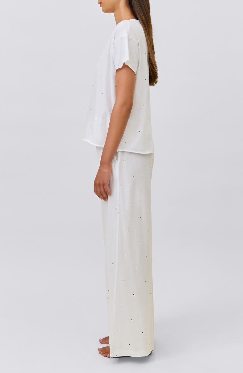 Papinelle Jada Organic Cotton Pajamas, Alternate, color, White Navy Spot