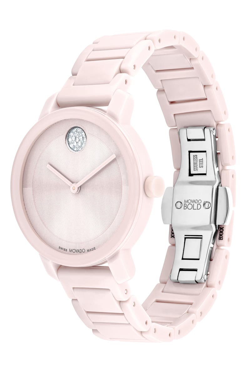 Movado Bold Evolution 2.0 Bracelet Watch, 34mm, Alternate, color, Blush
