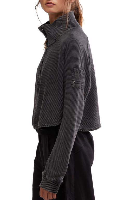 Free People Fp Movement So Fly Cotton Henley Top In Black