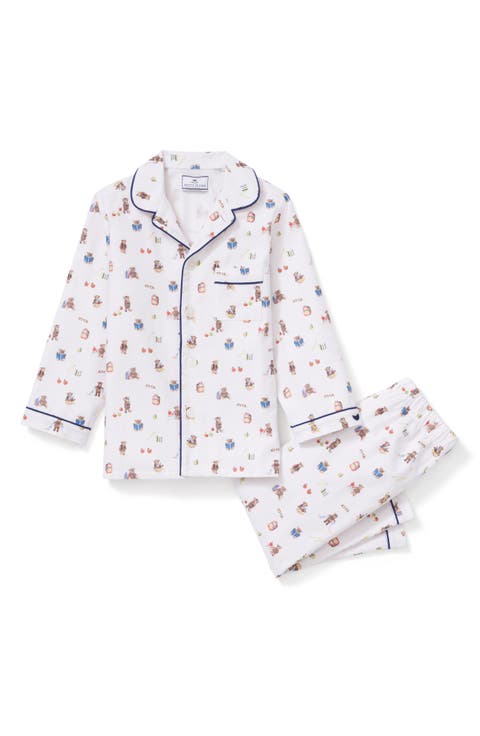 Contrast Piping Cotton Blend Pajamas