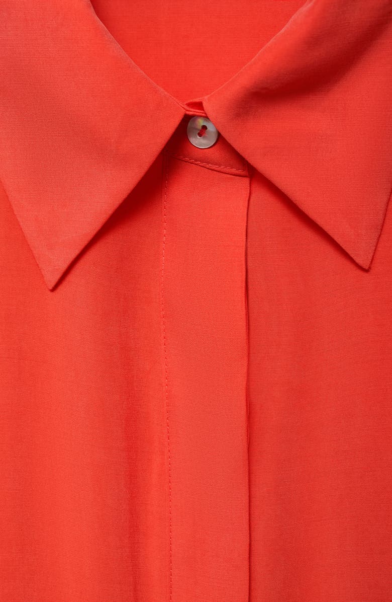 MANGO Macarela Belted Shirtdress, Alternate, color, Red