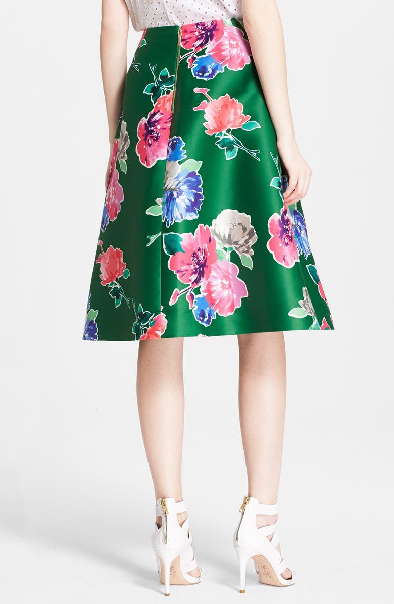 Kate Spade New York 'lorella' floral print a-line skirt, Alternate, color, 