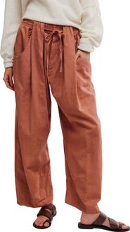 Free People Chambers Drawstring Linen & Cotton Pants
