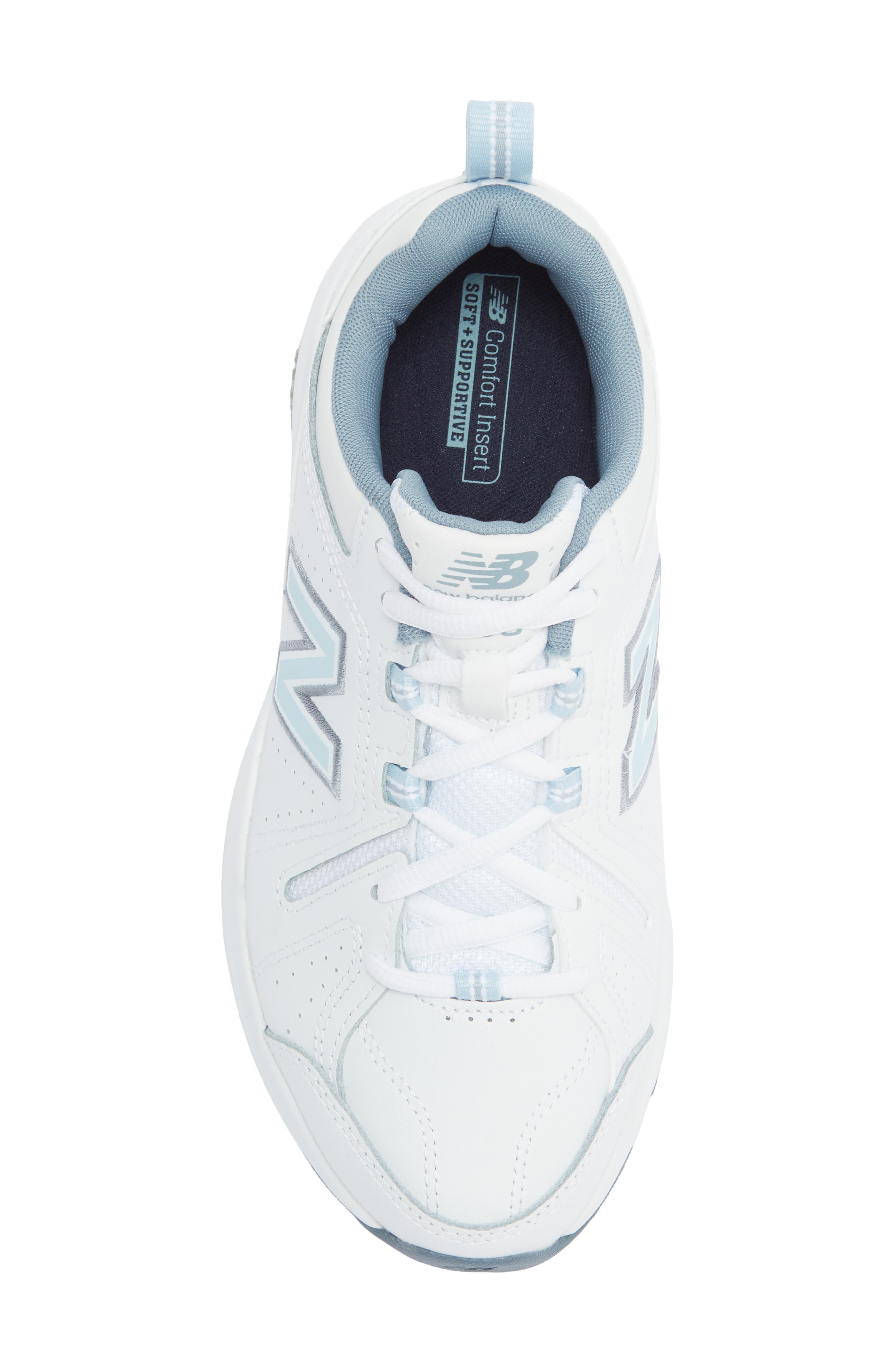 New Balance 608v5 Trainer Sneaker, Alternate, color, White/Blue