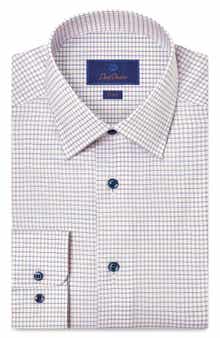 Trim Fit Check Cotton Dobby Dress Shirt