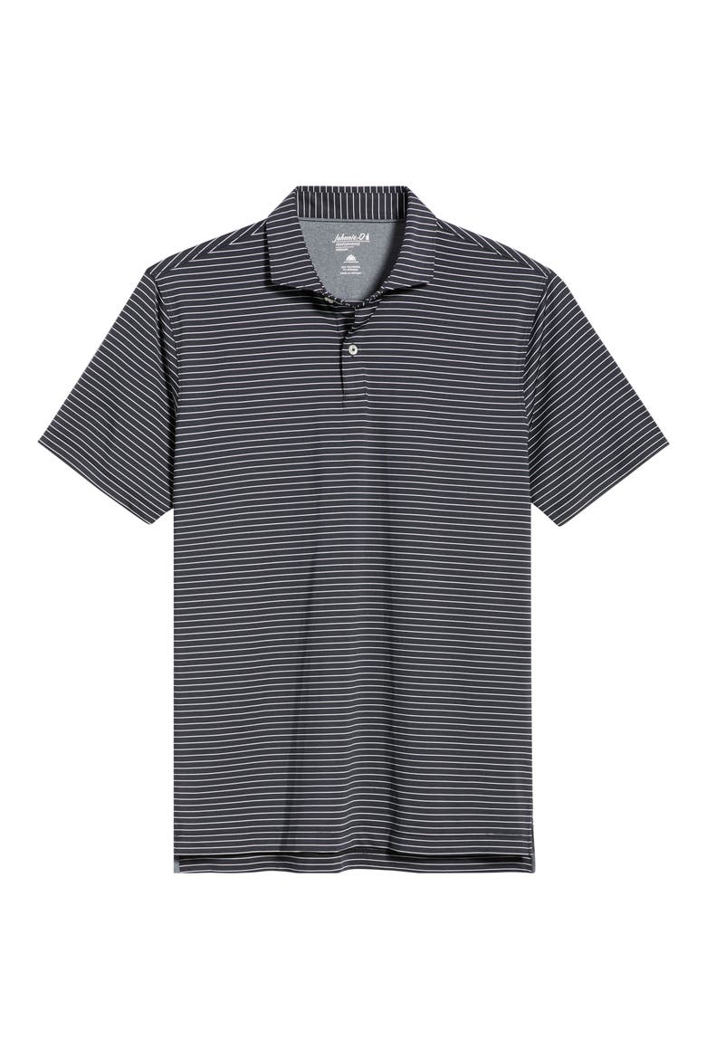 Beau Stripe Performance Polo, Alternate, color, BLACK