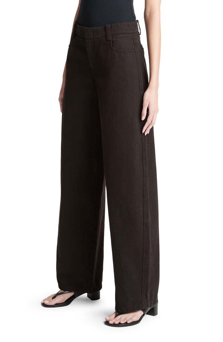 Vince Washed Cotton Twill Wide Leg Pants, Alternate, color,