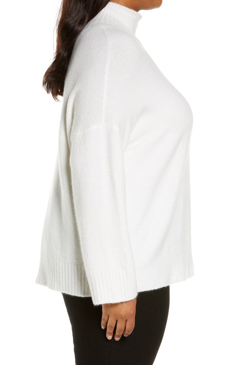 Turtleneck Box Top, Alternate, color, SOFT WHITE