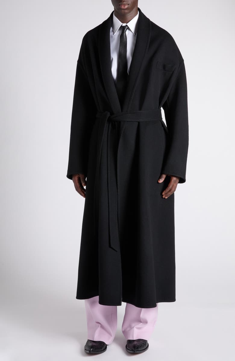 TOM FORD Double Splittable Virgin Wool & Cashmere Coat, Alternate, color, Lb999 Black