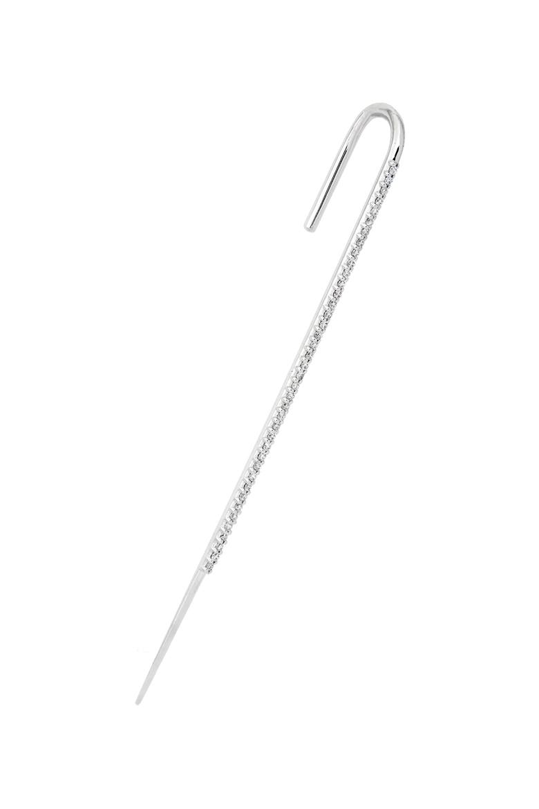 The Thread Diamond Ear Wire, Main, color, 18K WHITE GOLD