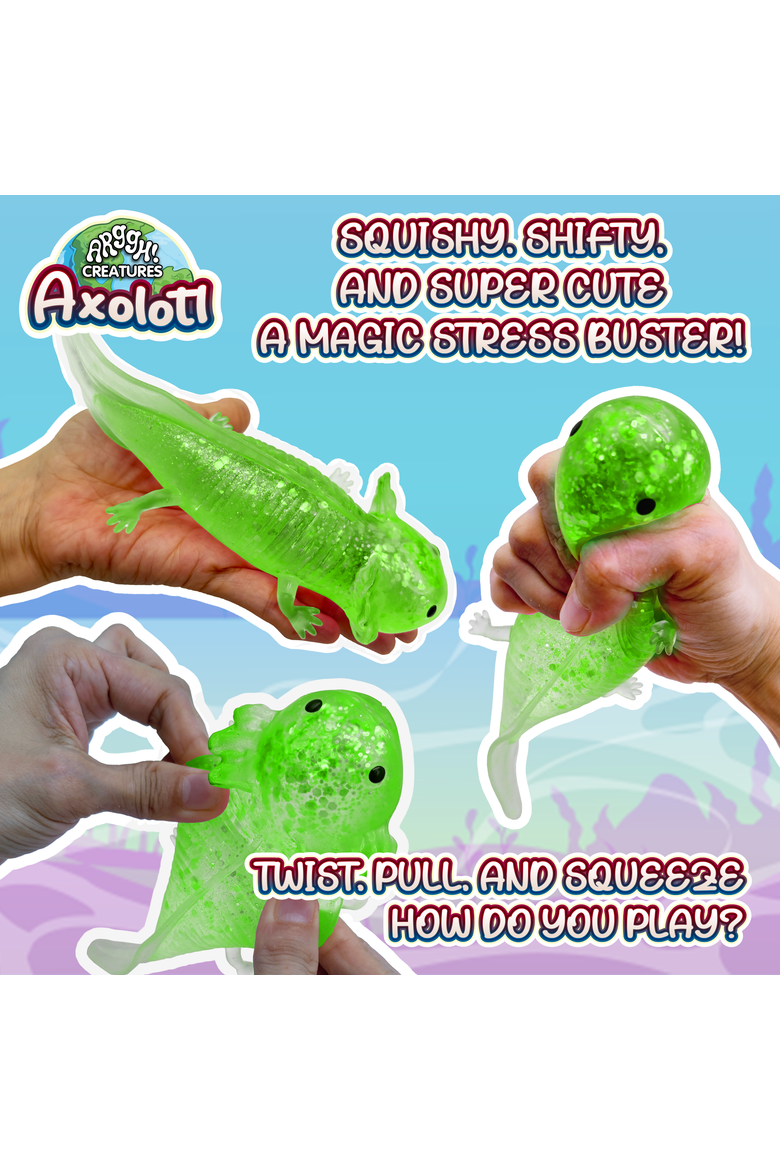 Axolotl Stress Ball Sensory Toys, Alternate, color, Green