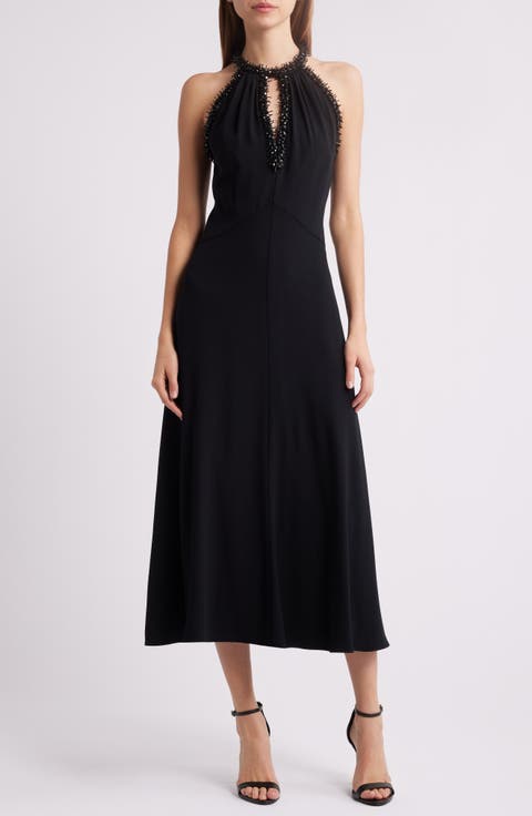 Aria Beaded Sleeveless Cocktail Dress