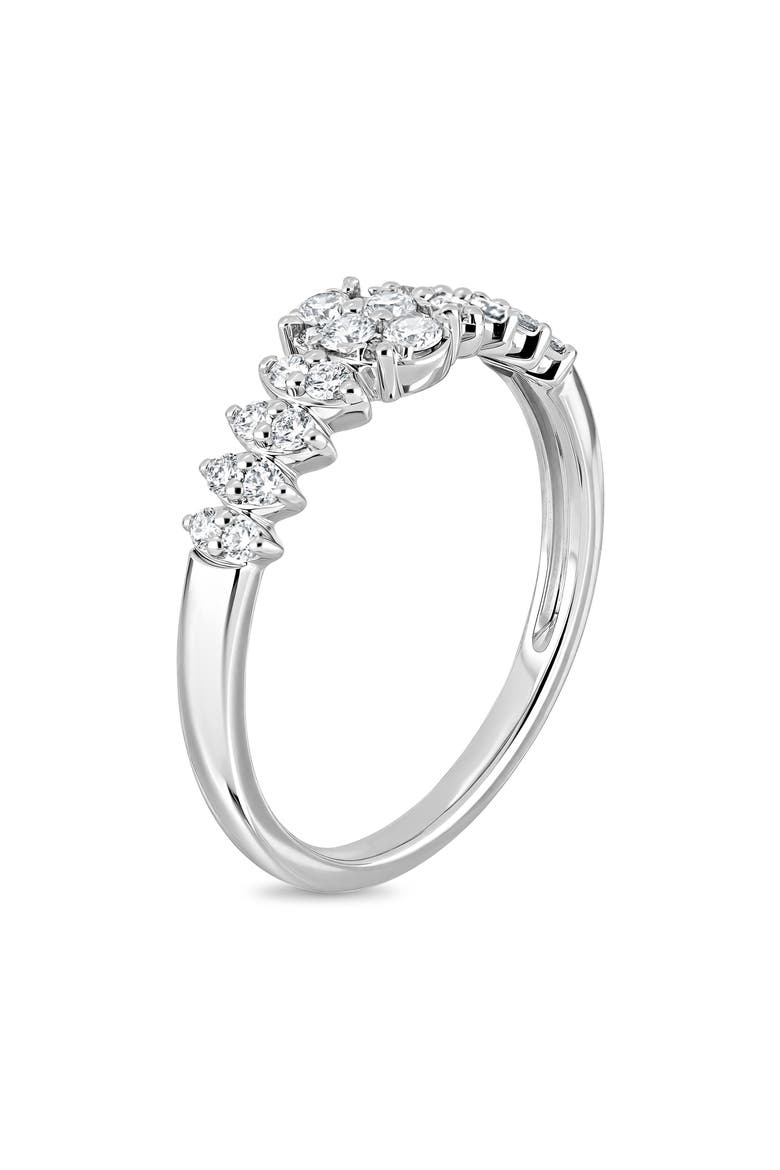 Mika 18k Gold Natural Diamond Stackable Ring, Alternate, color, 18KW