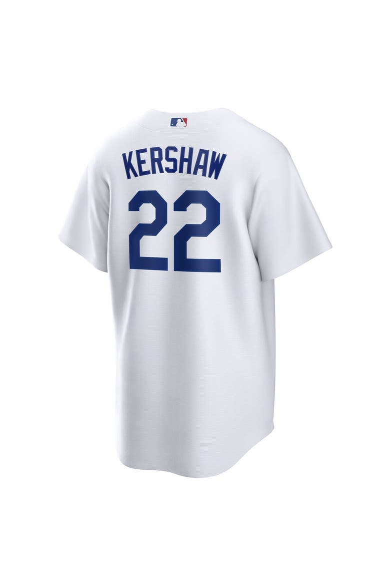 Men's Nike Clayton Kershaw White Los Angeles Dodgers Home Replica Player Name Jersey, Alternate, color, White
