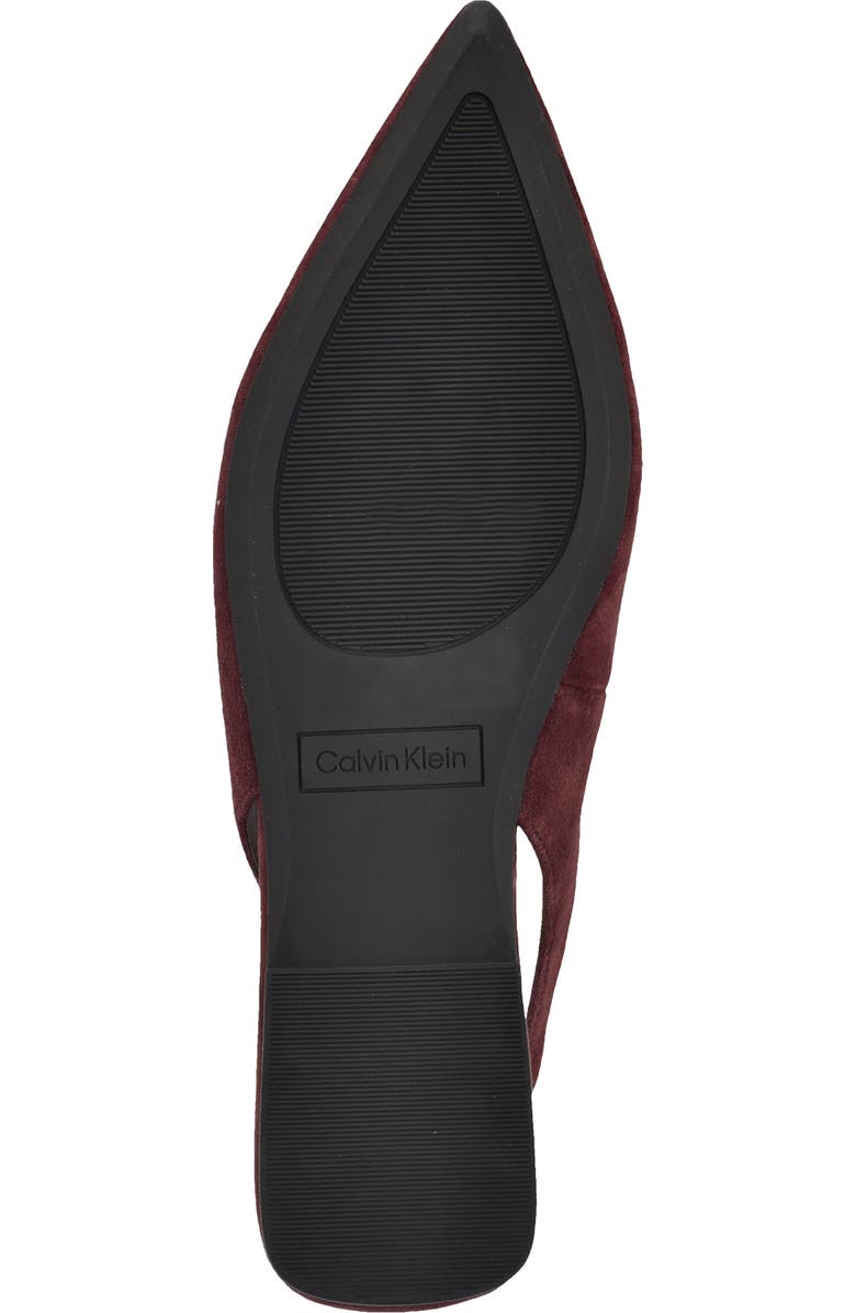 Calvin Klein Galiana Slingback Pointed Toe Flat, Alternate, color, Dark Red