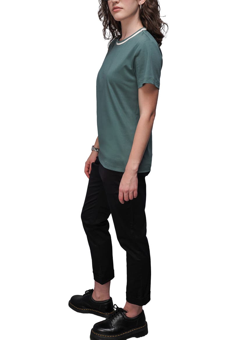 The Everyday Ringer Tee, Alternate, color, DARK TEAL/WHITE